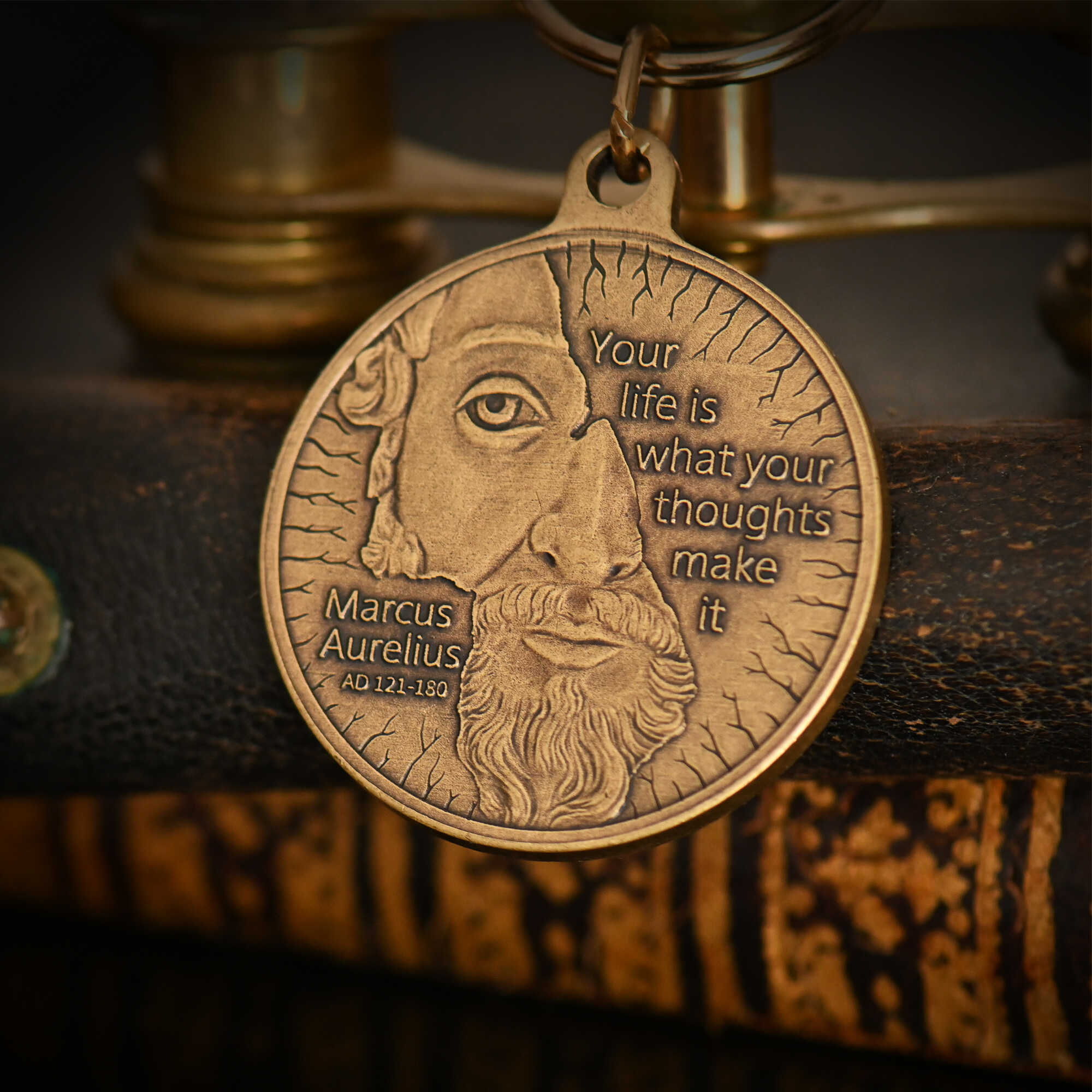 Marcus Aurelius Key Tag