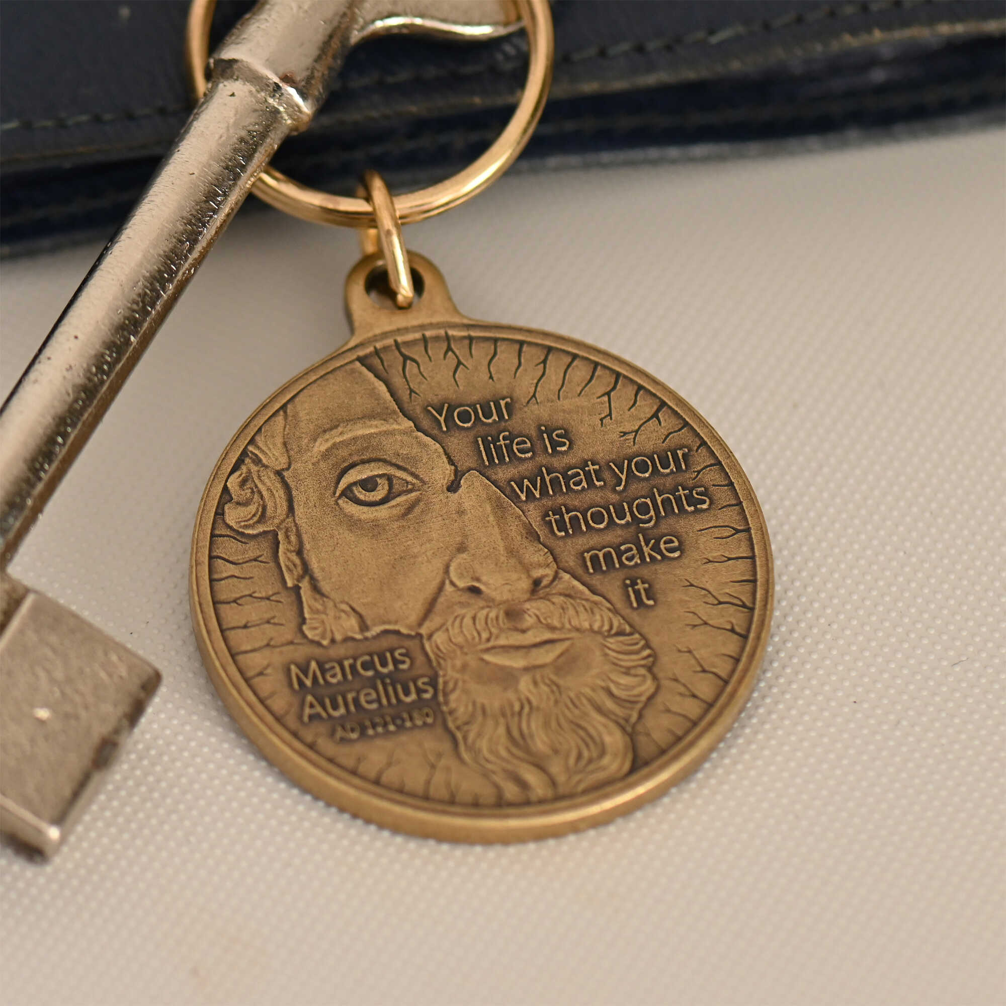 Marcus Aurelius Key Tag
