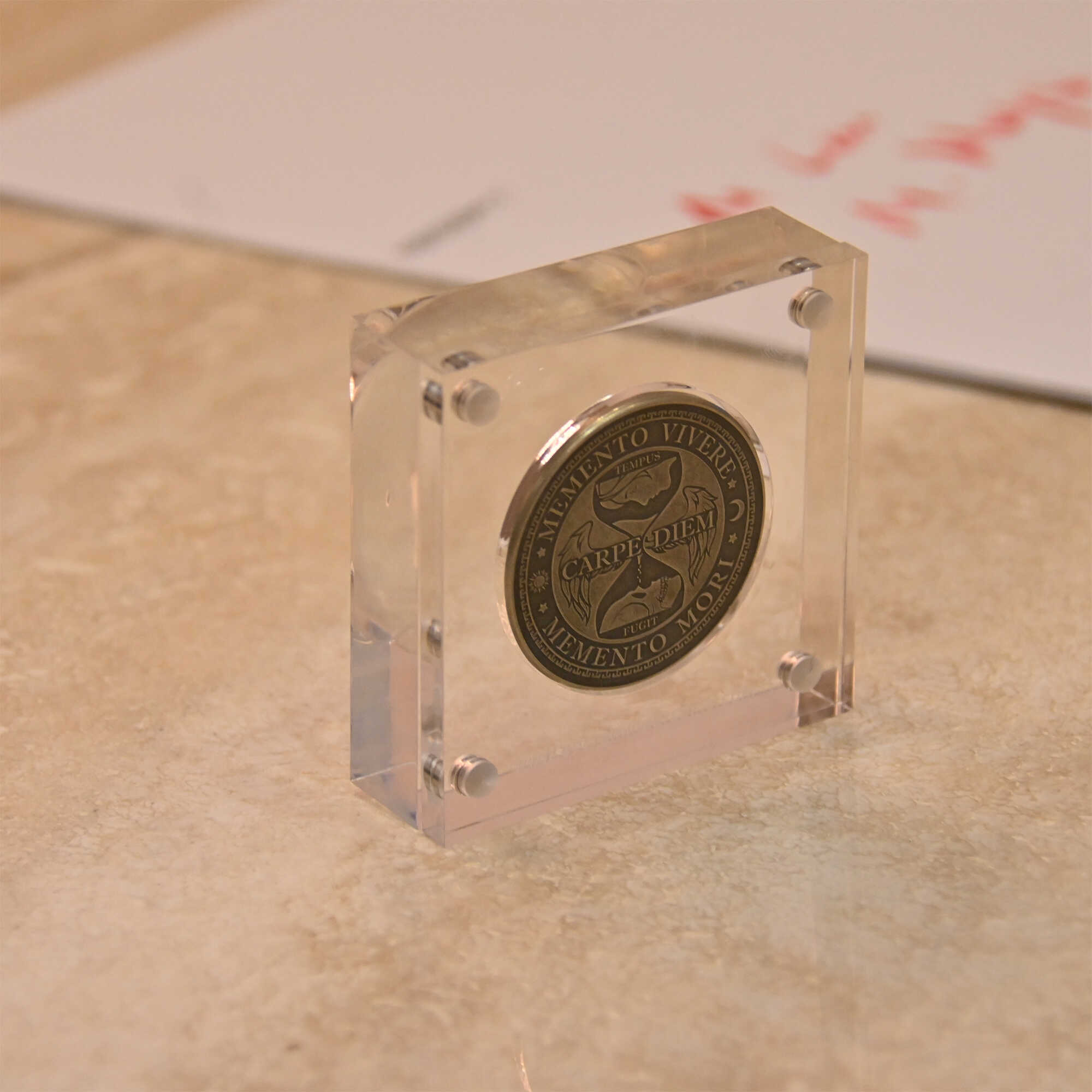 Display for one EDC Reminder Coin